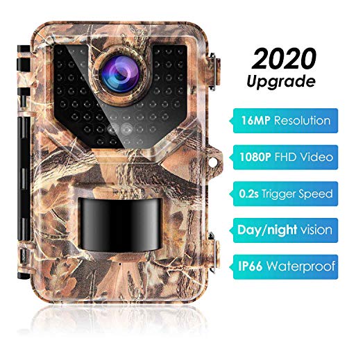Sesern Trail Camera 16MP 1080P, IP66 Waterproof Game Cam with 940nm No Glow