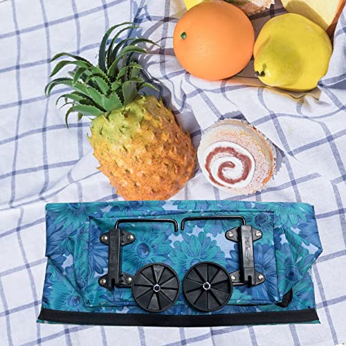 NAUDILIFE Faltbare Einkaufstasche klappbar Seitentaschen, als Einkaufstrolley tragbar Tragetasche nutzbar Faltbare… – Bild 7