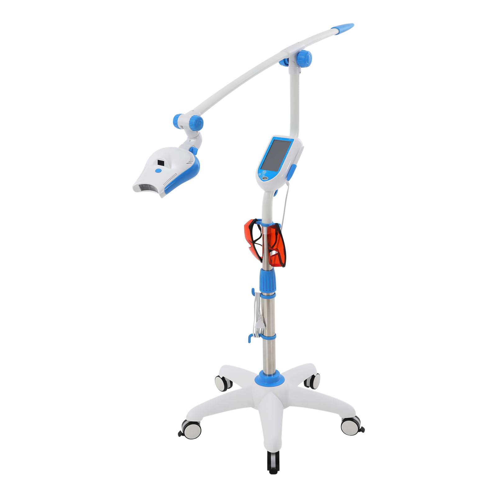 40VA Dental LED Zahnweiß Bleaching Lampe Boden Stehend Zahnaufhellung Tooth Whitening Lamp Einstellbarer Winkelbereich 15cm Dental Teeth Whitening Drei Lichtfarben Sind