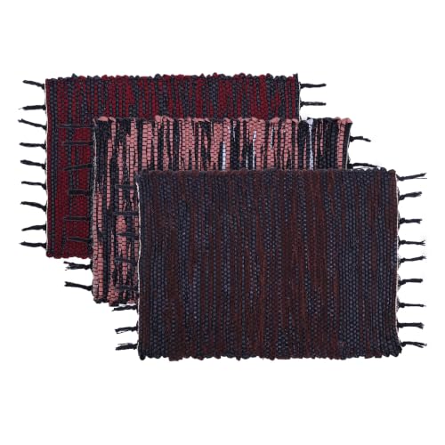 Image of THE HOME TALK Door Mat Set of 3 | Anti-Skid Cotton Blend Kitchen Rugs | 40 x 60 cm | Multi Color Mix & Match Design | Washable Floor Mats for Kitchen, Bathroom, Entrance & Home Decor