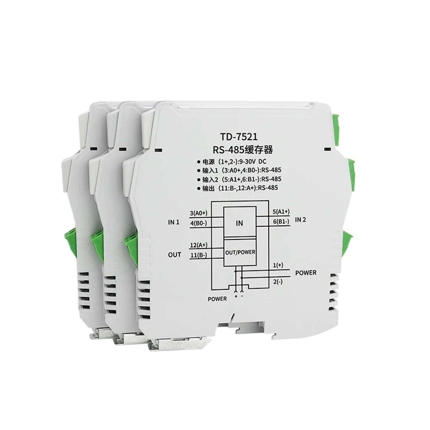 1PCS Rs485 Isolator Hub Module 1 to 2 4 Port Splitter Repeater | With Photoelectric Isolation for Modbus Plc Dcs System(1to4 Rs485 Hub)