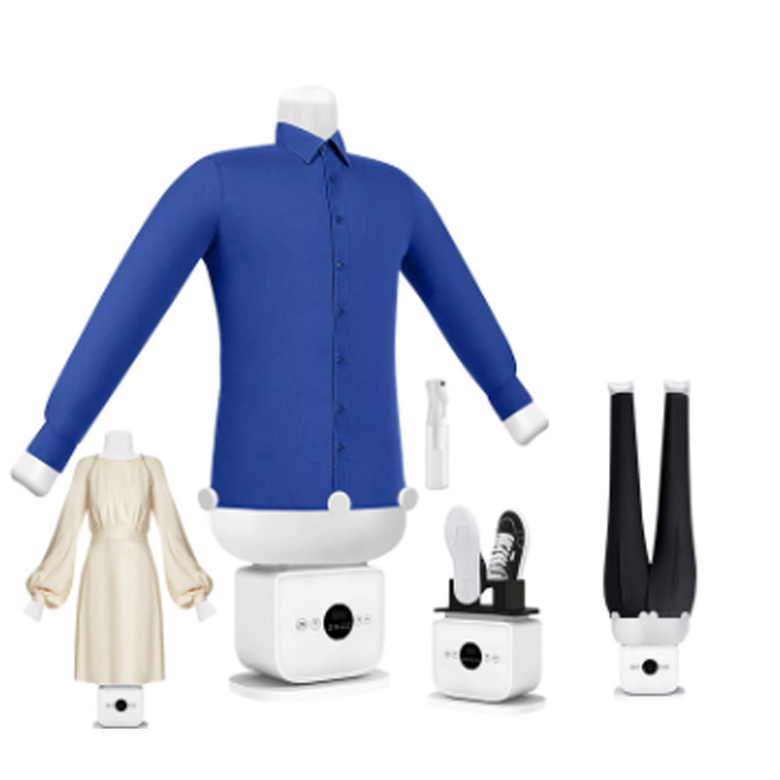 Macchina Stiratrice Automatica, Ferro da Stiro A Vapore Pieghevole con 108 Fori per Una Stiratura Efficiente di Camicie Gonfiabili, Adatto A Tutti I Tipi di Tessuto, Abbigliamento B