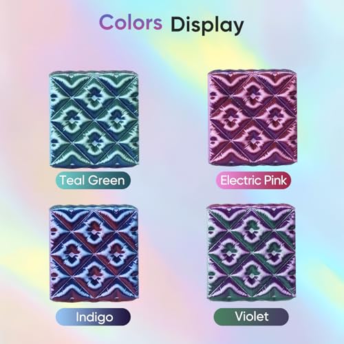 Image of ERYONE Silk Filament PLA+ 1.75mm Shiny 3D Printer Filament, Multicolor PLA 4 in 1, 1kg (2.2LBS) /Spool, HS Silk Quadruple Color Aurora Dream (Teal Green & Violet & Electric Pink & Indigo)