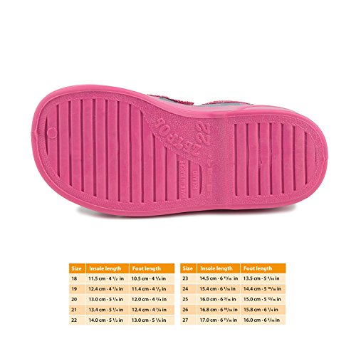 Lucja 1857 Toddler Girls' Pink Polka Dots on Gray Metal Cam Lock Buckle Natural Canvas Sandal3