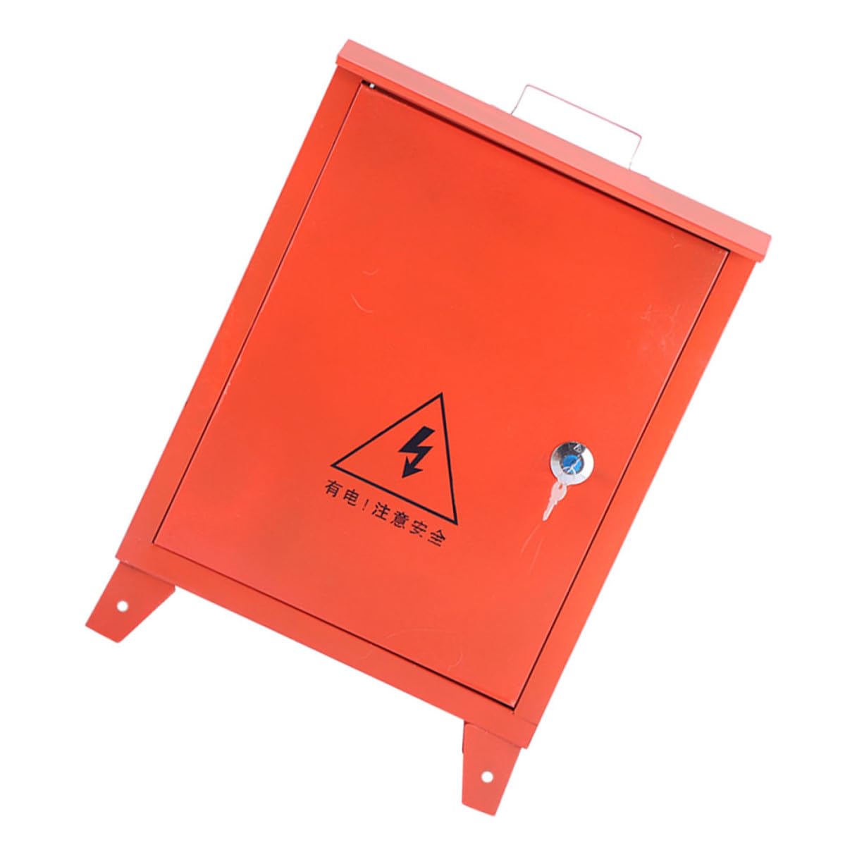 TEHAUX Weatherproof Outdoor Electrical Junction Box with Handle, Portable Distribution Circuit Breaker Box 250x300x180mm for Construction Sites and Temporary Power