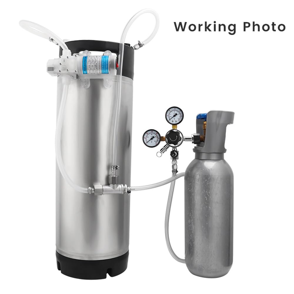 Pompa For Fermentazione A Gas Fatta In Casa, Dispositivo Di Accelerazione Della Fermentazione Secondaria Della Birra, Sistema Di Aerazione In Linea Del Mosto Di Barile Di Carbonatazione Rapida, Argent