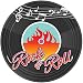 Nifty 50's Theme Party "Rock and Roll" Round Dessert Plates Tableware, Paper, 7", Pack of 8