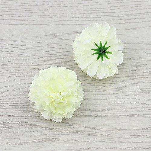 Flower Head In Bulk Wholesale For Crafts Silk Carnation Artificial Pompom Mini Hydrangea Party Home Wedding Decoration Diy Fake Wreaths Festival Decor 30Pcs 5Cm (Orange) #TOP5