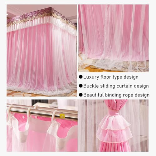 Ciel de lit moustiquaire grand format avec protection ombrage et rails