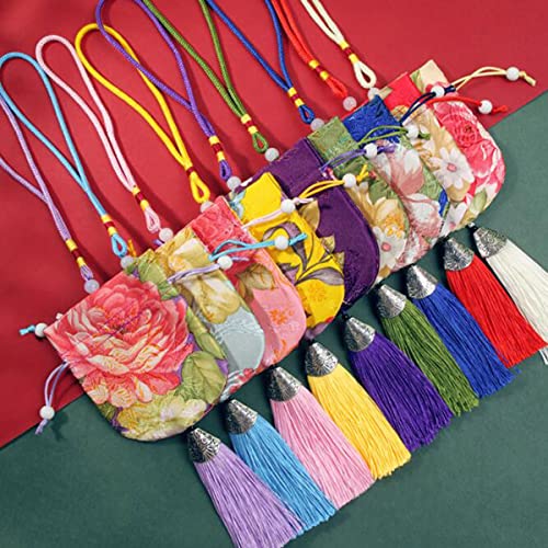 Bolsas de saco con cordón 20 piezas seda brocada miniatura 6