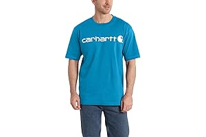 Men's Loose Fit Heavyweight Short-Sleeve Logo Graphic T-Shirt