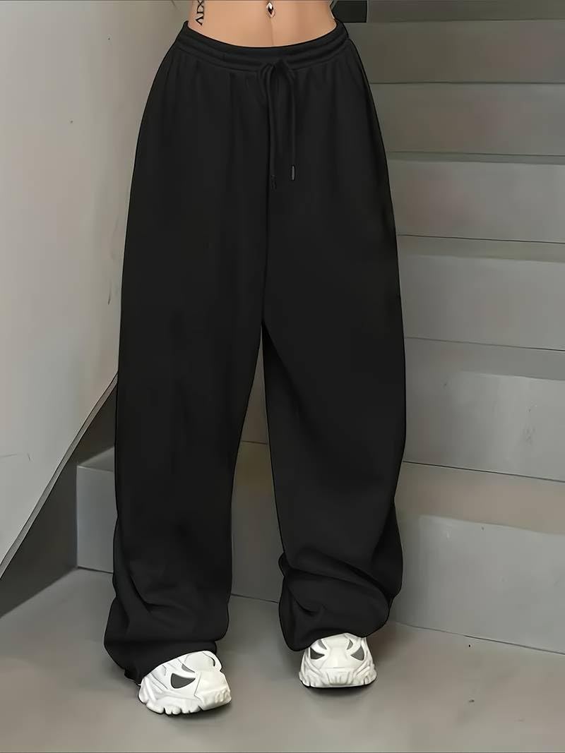 dockstreet Women's/Unisex ONESOPEN Bottom Drawstring Pure Cotton Stretchable Baggy Jogger Pants-picture-25