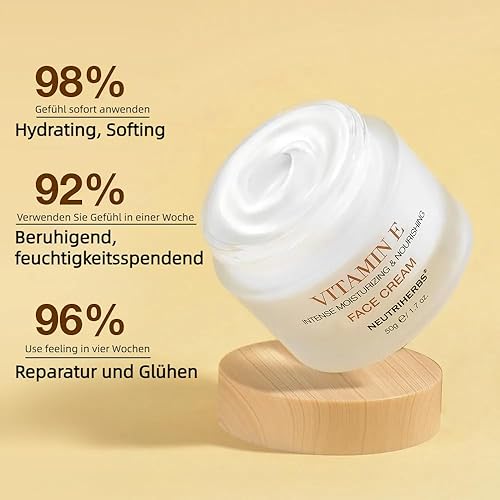 Miniatura 6 de Neutriherbs Crema facial con vitamina E, hidratante facial de día y noche para mujeres y hombres, ajuste nutritivo e hidratante para pieles