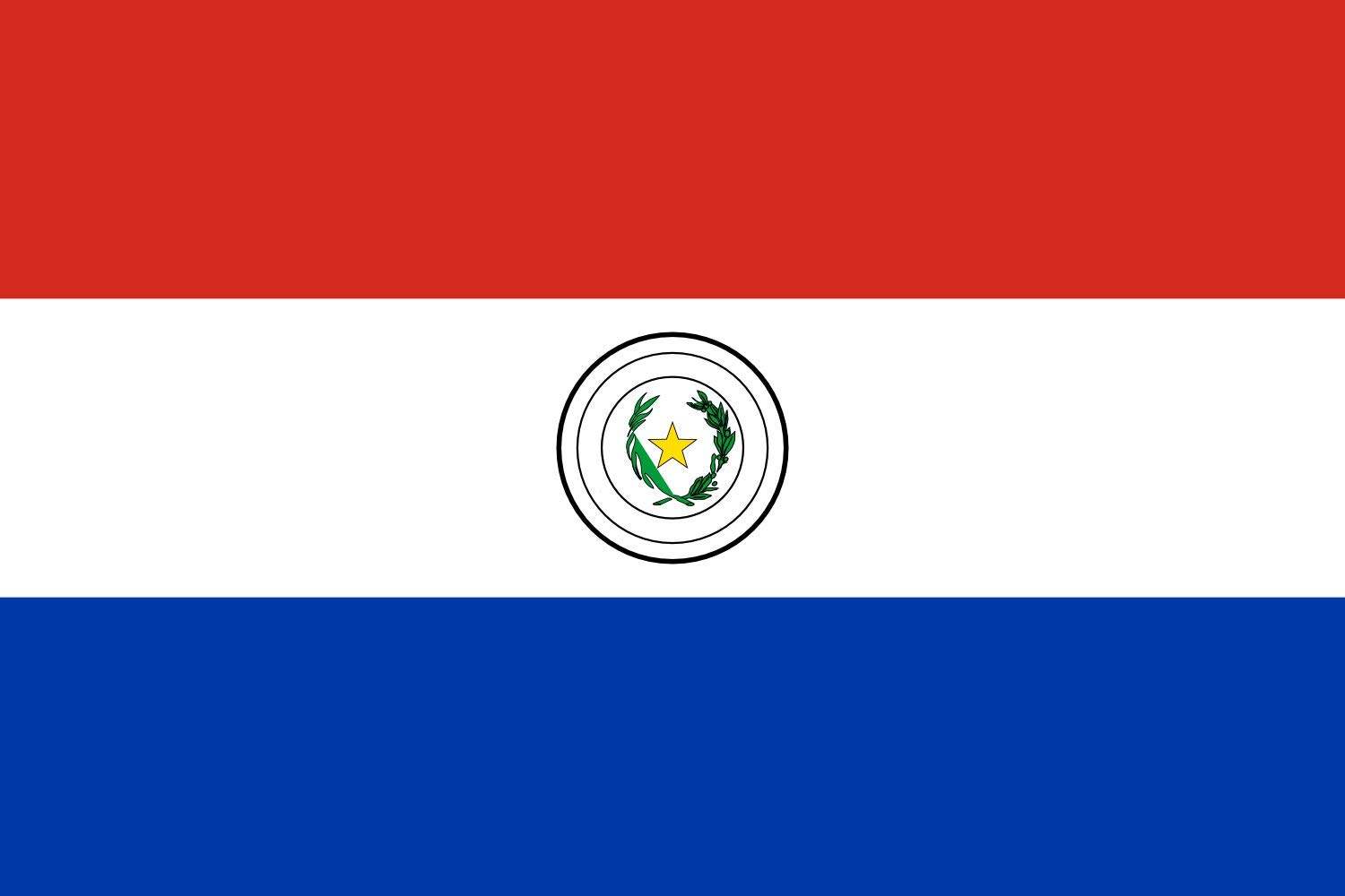 Drapeau Paraguay 3-2 grand modèle pour votre décoration et événements