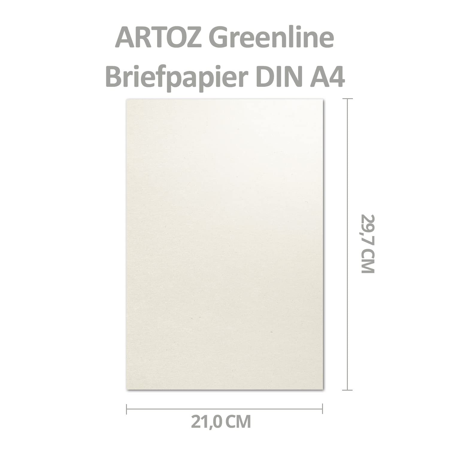 ARTOZ 200 x naturalny papier listowy DIN A4 - kolor: tortilla (kremowy/skorupki jajka) - 21 x 29,7 cm - 118 g/m² - ekologiczny papier do majsterkowania - seria Green-Line