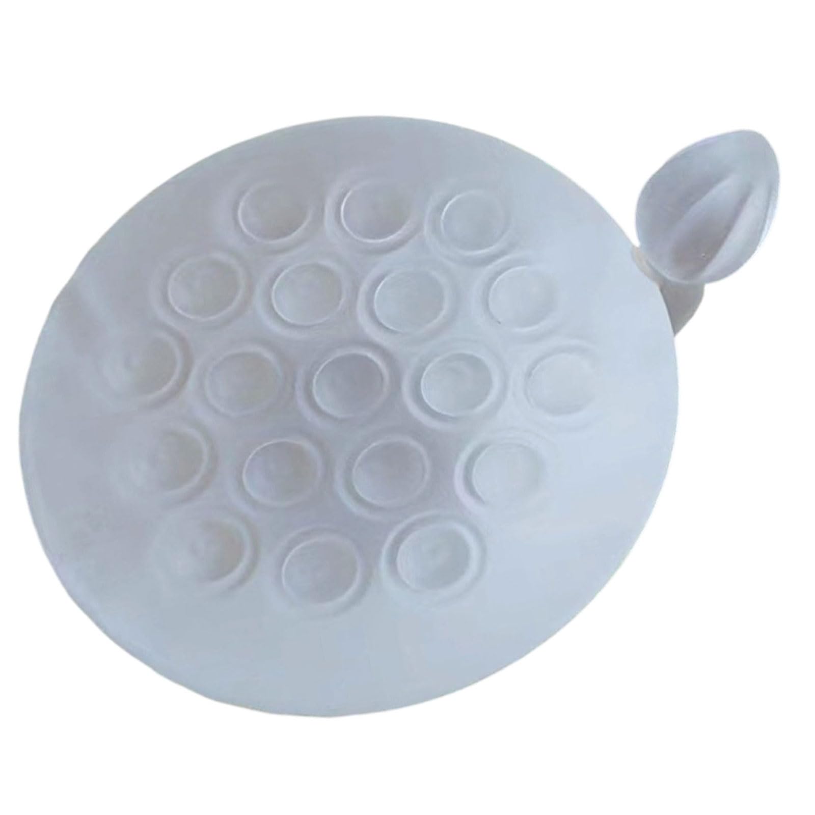 Nucelit Minimalist Glass Tea Lid Stand with Frosted Finish Tea Ceremony Equipment Perfect for Home Teas 7.2X3Cm Calm Decor