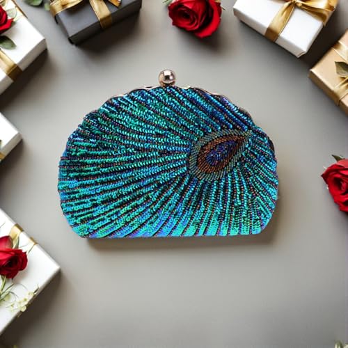 Pochette de soirée pour mariage sac à main perles et paillettes