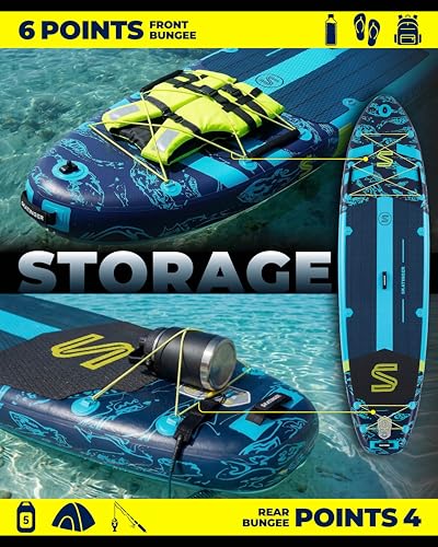 Image of Skatinger 11'6x35 inch Super Wide Inflatable Paddle Board, Ultra Stable Stand Up Paddleboards for 450lb /3 People /Family /Big Size w /Shoulder Strap, 100L Backpack, Ultra-Light All-Round Sup Board