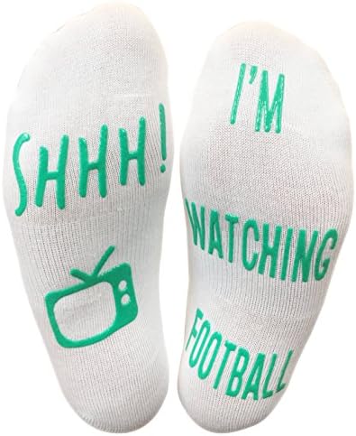 Football Gift "Shhh I'm Watching Football" Funny Novelty Socks For A Fan