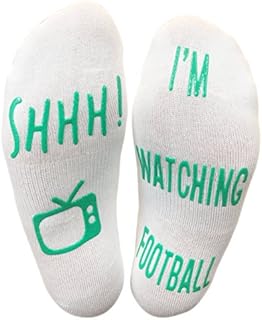 Football Gift "Shhh I'm Watching Football" Funny Novelty Socks For A Fan