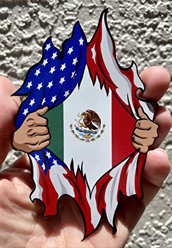 Wickedgoodz Mexican American Refrigerator Magnet - Proud American Magnetic Car Decal #TOP1