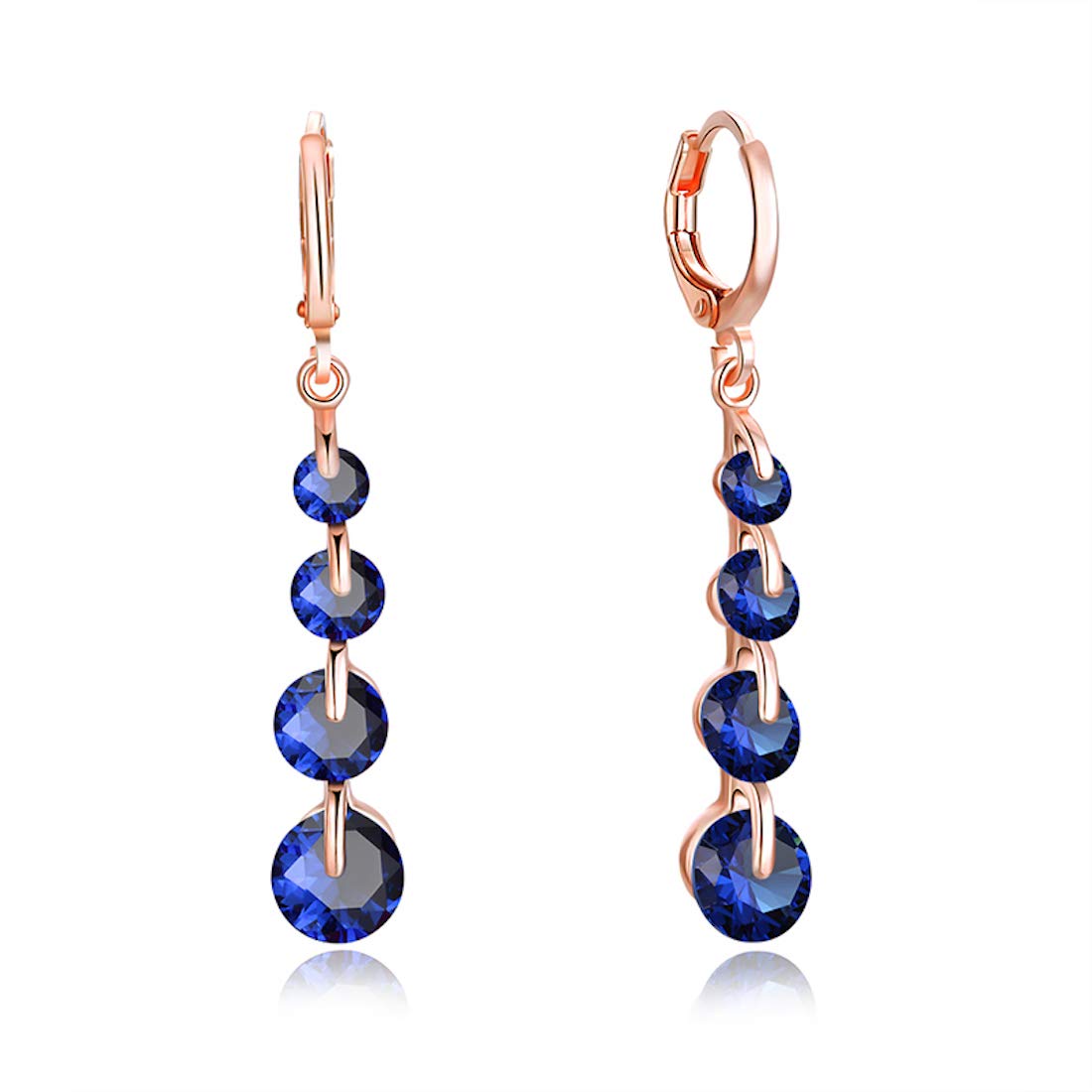 Nilus Collection Stylish Trendy CZ Zone Drop Earrings for Women and Girls (Blue) (B0CNVP5ZVN) Amazon Price History, Amazon Price Tracker