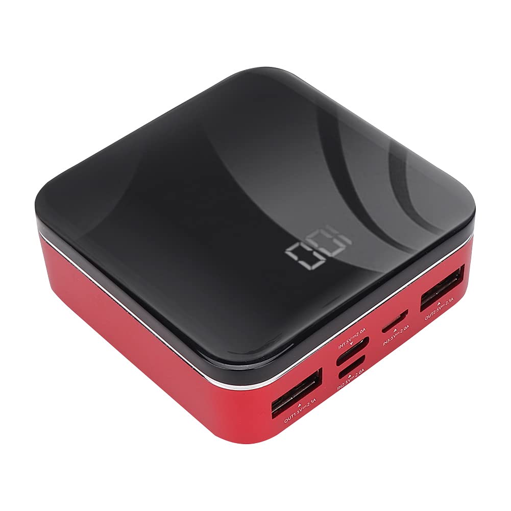 8000mAh Power Bank con Pantalla LED, Rojo (Rojo)