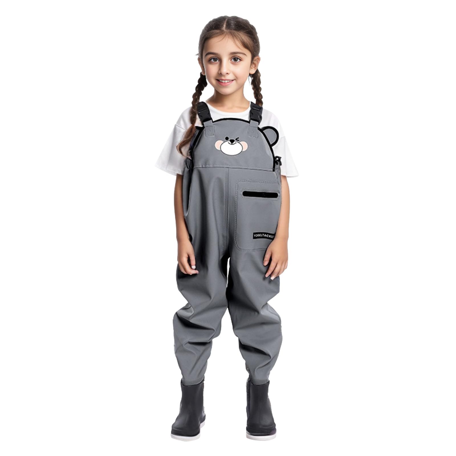 Kids Chest Waders Youth Fishing Waders For Toddler Children Water Proof Waders With Boots Baby Boy Romper Zip up Apparel Snap up Footie Youth Fishing Waders