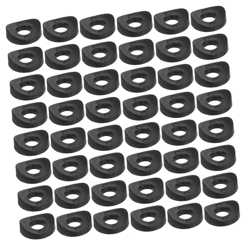 WHAMVOX 100個 プラスチック製耐候性ワッシャー 黒 厚手ゴム製衝撃吸収パッド シャワーヘッド ガーデン蛇口配管用 多用途椅子接続ファスナー