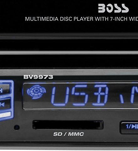 BOSS Audio Systems BV9973 Single-DIN 7 Inch Motorized Touchscreen DVD Player Receiver, Wireless Remote - Discontinued by Manufacturer