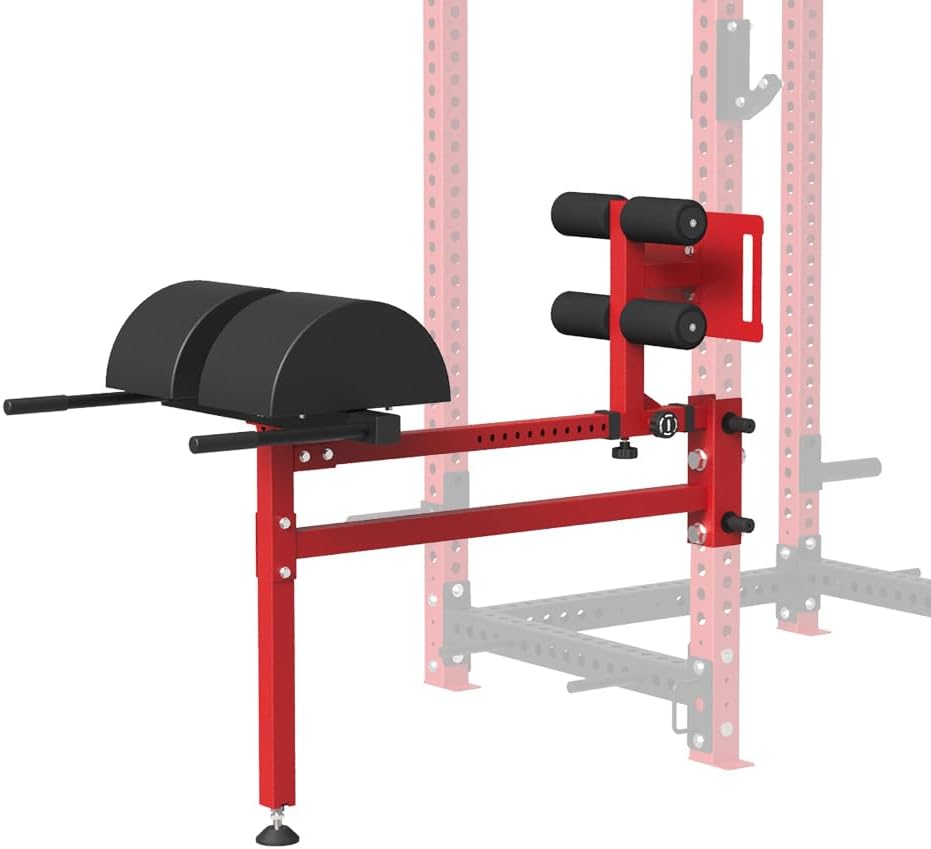 Adjustable Glute Ham Developer Machine(GHD) for 3"x3" Power Cage, Hyperextension Machine with Band Pegs, Leg Machine Home Gym