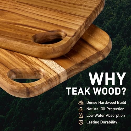 Pack de 2 tablas pequeñas rectangular de madera de teca miniatura 3