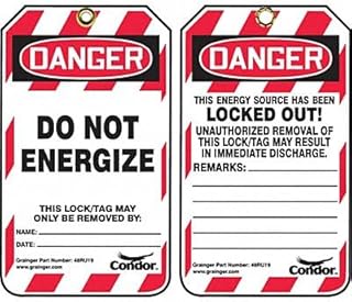 Lockout Tag, 3-1/4 in.Wx5-3/4in.H, PK10