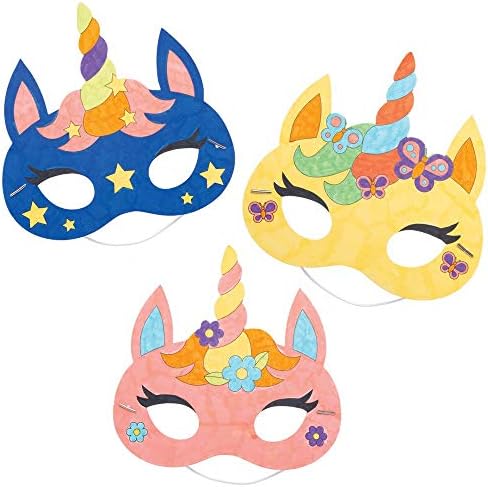 Baker Ross AT309 Einhorn-Masken, 8 Stück, zum Basteln und Basteln, für