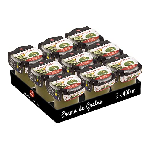 Santa Teresa - PACK 9 Cremas De Grelos- Elaboradas Con Ingredientes Naturales, Sin Conservantes Ni Aditivos - Envases Aptos Para Microondas, Calentar Y Listo - 9 unds x 400 Ml, 1 Item