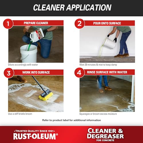 Rust-Oleum Cleaner & Degreaser | Heavy-Duty Surface Preparation, Removes Oil, Grease, Dirt, Promotes Coating Adhesion, Concentrated Cleaning Formula, 1 Gallon - image 6