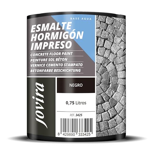 JOVIRA PINTURAS Peinture Sol en Béton Résine de rénovation pour sols en béton (750 Millilitres, Noir)