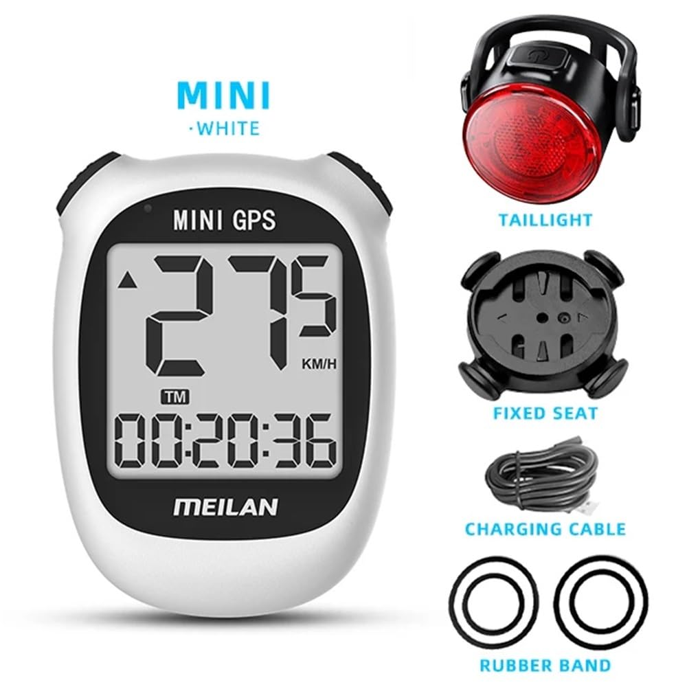 GPS Komputer rowerowy rowerowy prędkościomierz GPS prędkość wysokość wysokość czas letni czas jazdy bezprzewodowy biały licznik rowerowy dla młodzieży