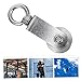 ABOOFAN 1pc Steel Pulley for Lifting Heavy Duty Bearing Pulley Block for Fitness Climbing and Industrial Use Capacity Construction Silver