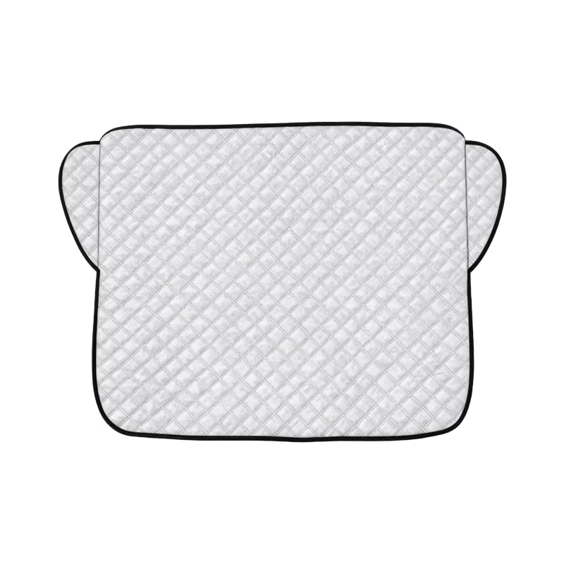 Couverture Pare-Brise Voiture, Bache Pare Brise Protection Couverture Repliable, Soleil et Poussière, Protection Réutilisable en 4 Couches pour Toutes Saisons, Facile à Installer-150 x 100cm