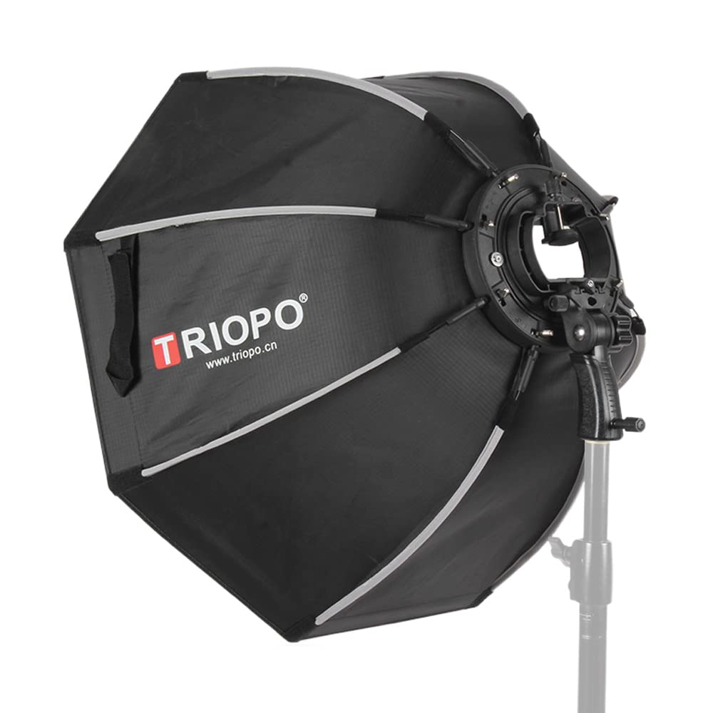 Składany ośmiokątny softbox 120 cm, regulowany uchwyt, profesjonalne akcesoria oświetleniowe do fotografii portretowej w studiu