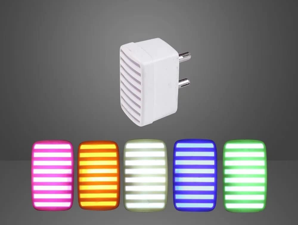 Night Lamp 0.5 Watt Led Light for Home, Office, Decoration and Show etc LightingKart Red, Blue, Green, Pink, White, Yellow (Pack of 6) (Net Lamp (Pack of 6))