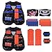 Produktbild Astory Kids Tactical Vest, 2 Sets Tactical Vest Jacket Kit für Nerf Guns N-Strike Elite-Serie mit 80er Pack Nachfüllpfeilen, 4 Dart Nachladeclips, 2 Armband, 2 Schutzbrille, 2 Schädelmaske