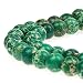 JarTc Natural Stone 6 Colors Sea Sediment Imperial Jasper Round Loose Beads for jewelry Making (6mm, Dark green)