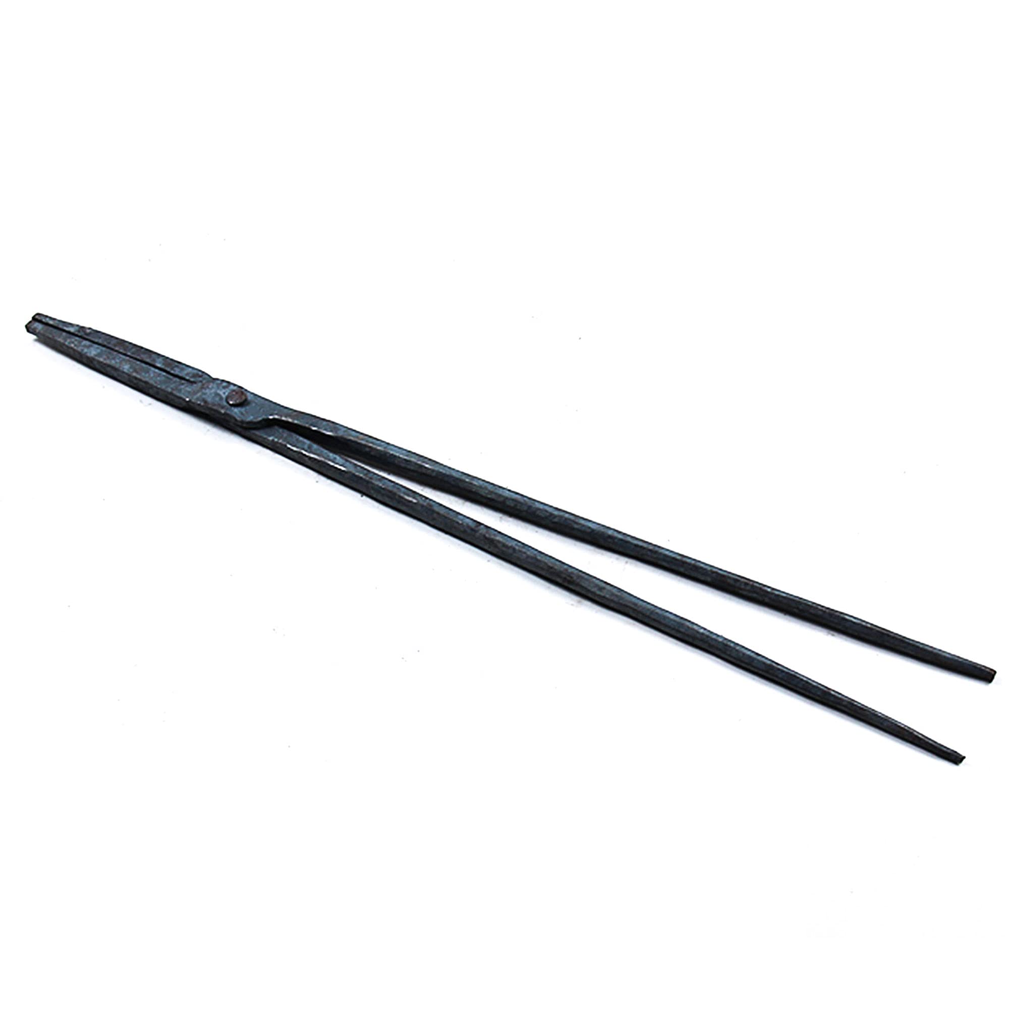 Tenaza de forja Pinzas de herrero Pinza de hierro puntiaguda para la fabricación de cuchillos de yunque Tenaza de forja de 370 mm para Engineer Blacksmith Forge