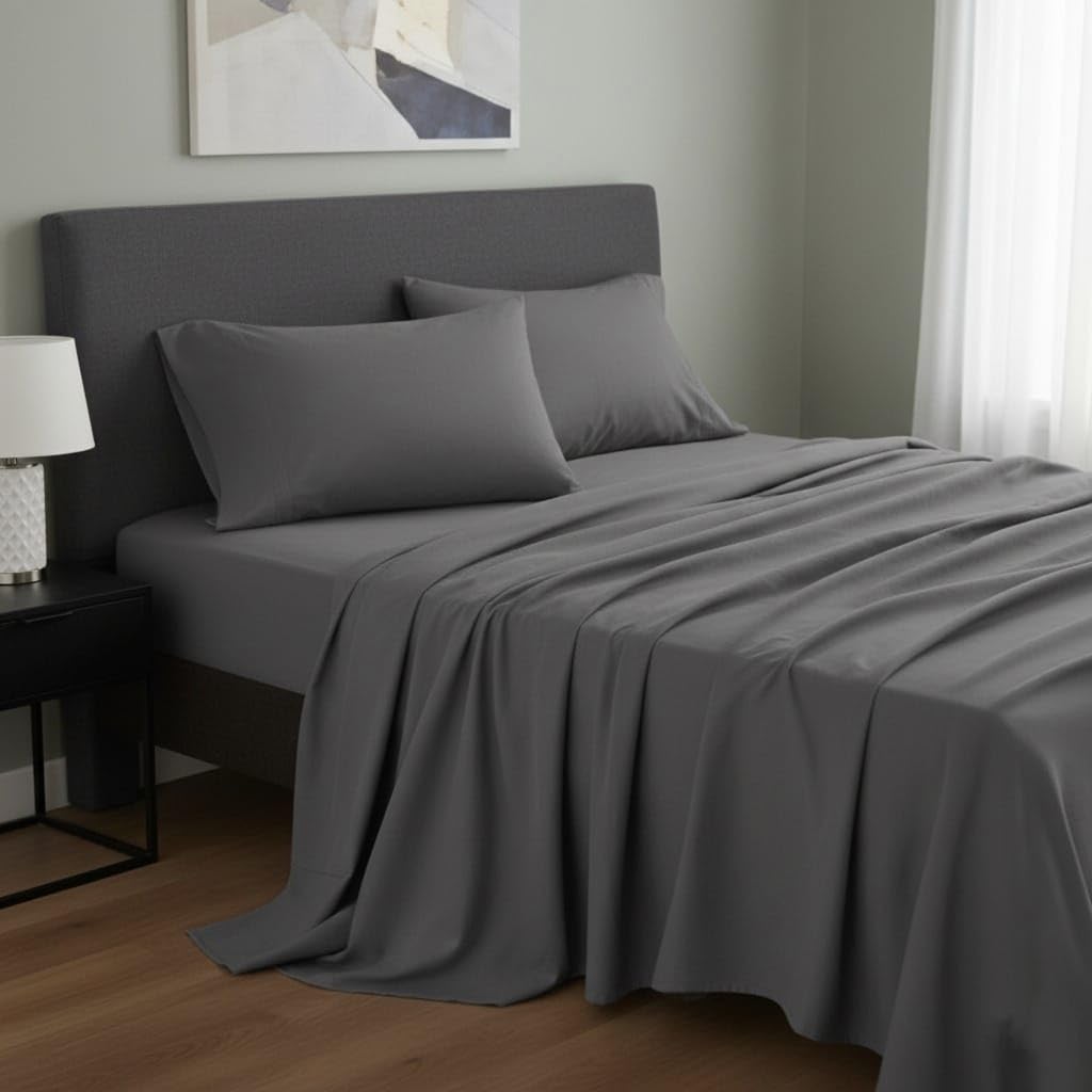 Pro Home SuperKing Flat Sheet Thermal Flannelette 200 Thread Count,100% Brushed Cotton, Premium Hotel Quality Ultra Soft Luxury Bedding Sheet Wrinkle, Stain & Fade Resistant Top Sheet