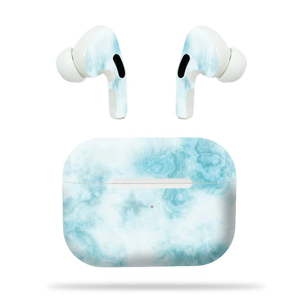 MightySkins Compatible with Apple Airpods Pro - Blue Marble | Protective, Durable, and Unique Vinyl Decal Wrap Cover | Easy to Apply, Remove, and Change Styles | Made in The USA