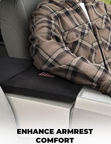 Issyauto Center Console Cover Compatible With 2015-2023 F150, 2017-2023 F250 F350 F450 With 40/20/40 Jump Seat, Armrest Cover Middle Console Cover With Pockets #TOP6