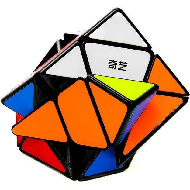 Image of QiYi Axis Cube S (Tiled) - 3x3 Shape Mod Puzzle for Beginners & Speedcubers | Durable Stickerless Design with Colored Tiles | Smooth Turning, Shape Shifting Brain Teaser for Kids & Adults