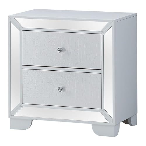 Glory Furniture Hollywood Hills 2 Drawer Nightstand in White